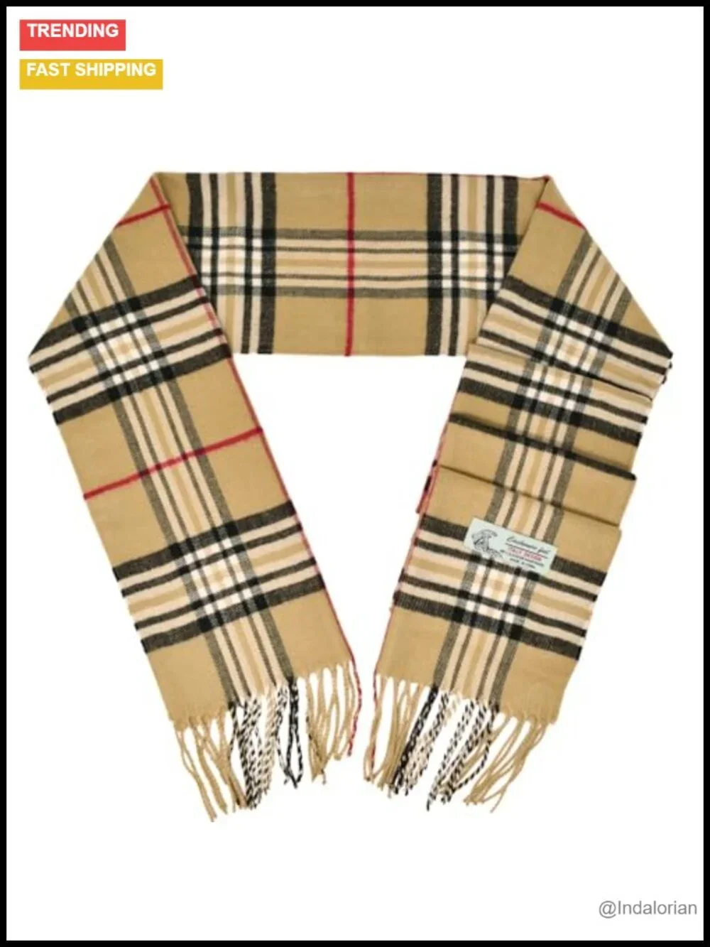 Unisex Classic Tartan Plaid Winter Scarf Cashmere Feel 72x12